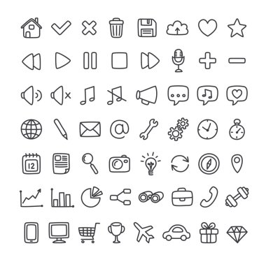 Interface icons clipart