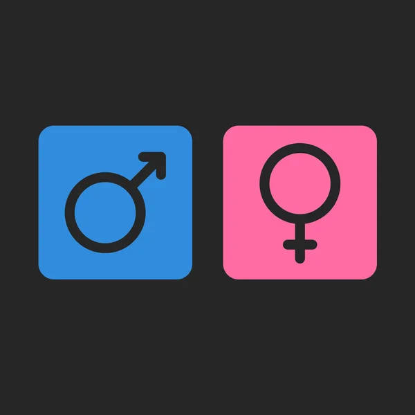 Гендерные иконы — стоковый вектор