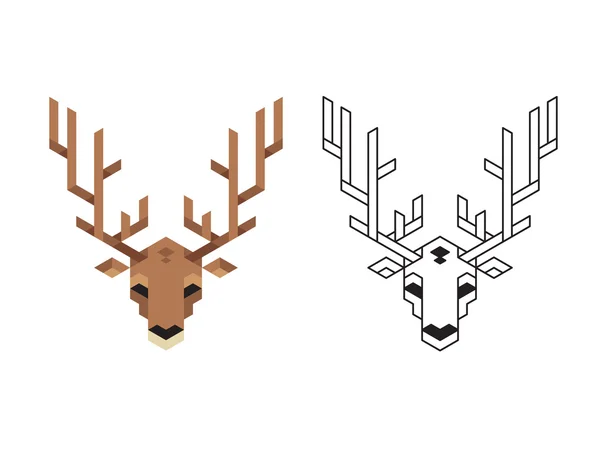 Tête de cerf — Image vectorielle