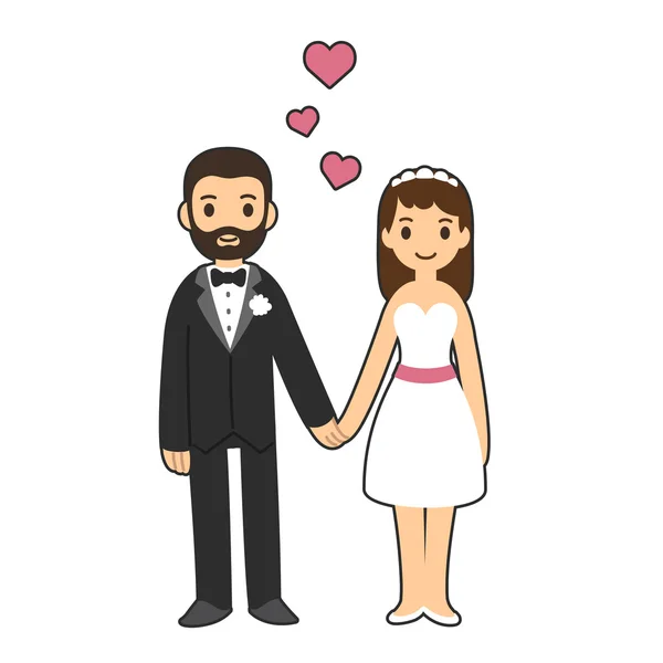 Pareja de boda — Vector de stock