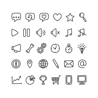 Set of multi-purpose interface icons