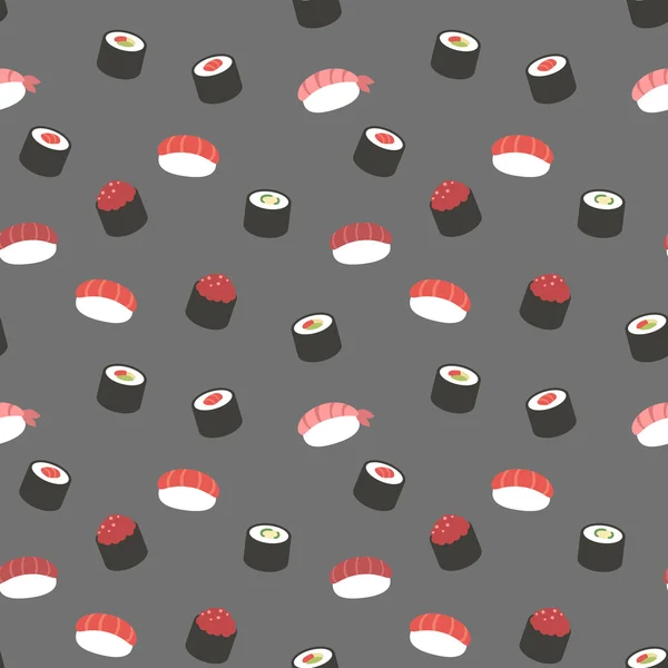Modèle de sushi sans couture. — Image vectorielle