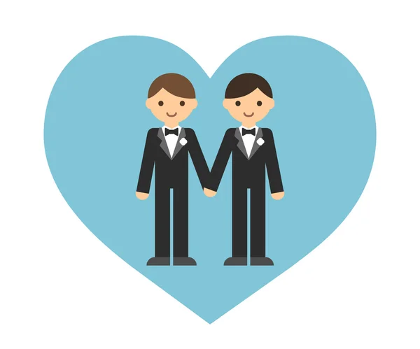 Cartoon gay couple — Stock Vector