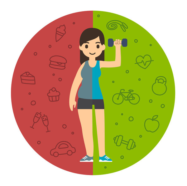 Женщина с жиром и подтянутой
