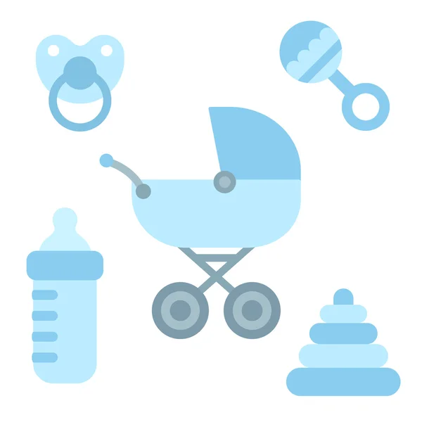Neugeborene Babyartikel — Stockvektor