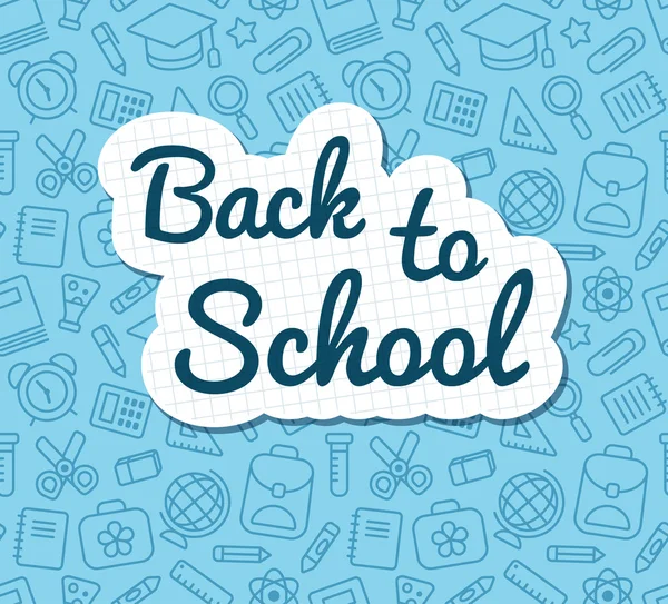 Terug naar school banner — Stockvector