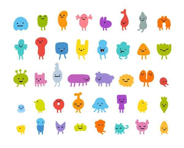 Cute little cartoon monsters — Stock Vector
