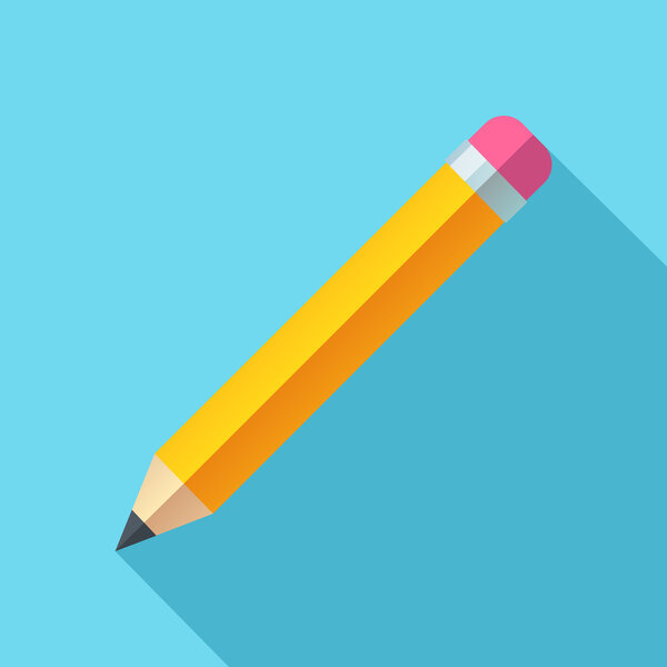 Flat pencil icon