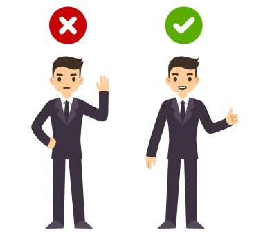 İşadamı yanlış ve sağ