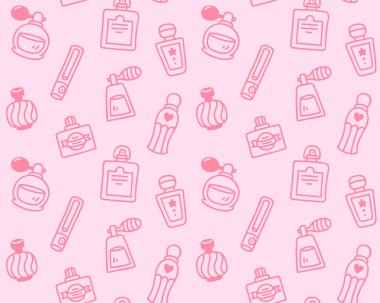 parfüm şişeleri sevimli çizgi film tarzı.