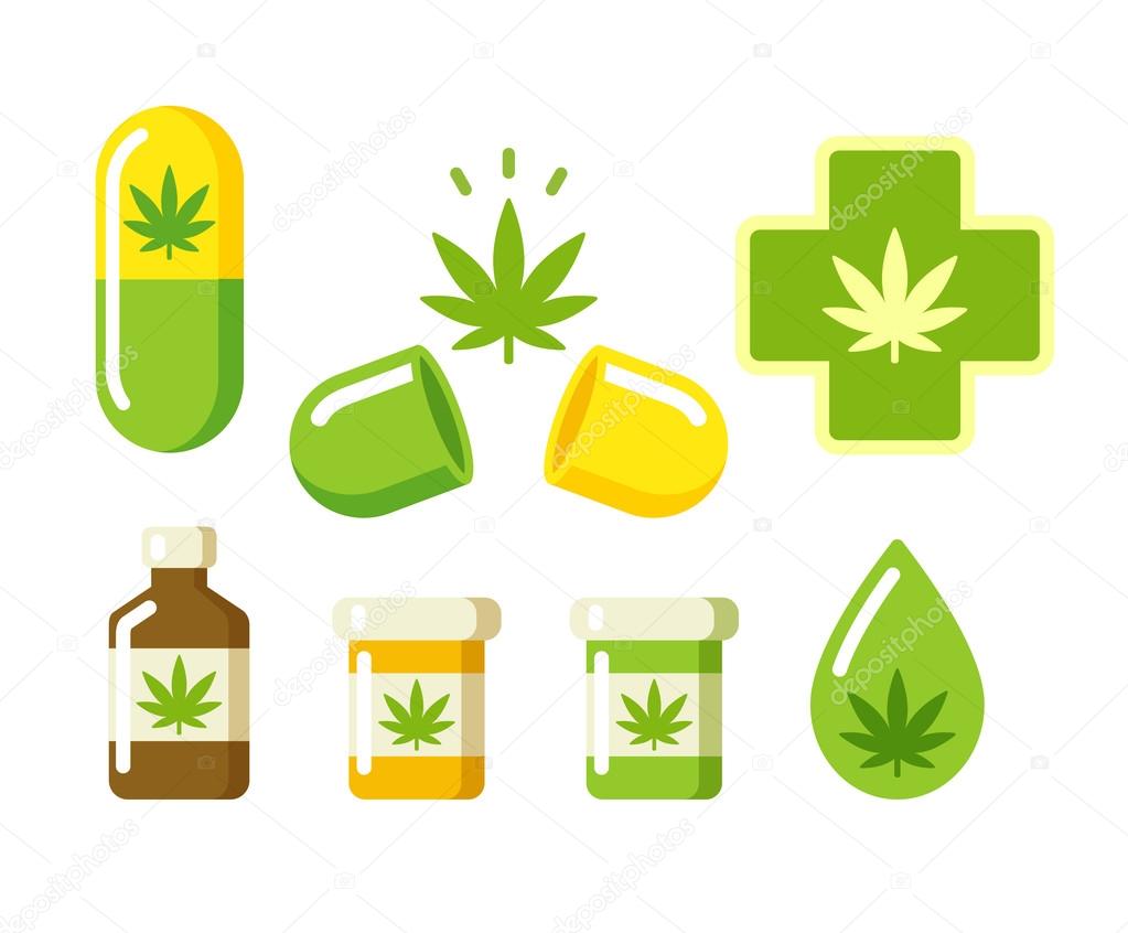 Medical marijuana icons