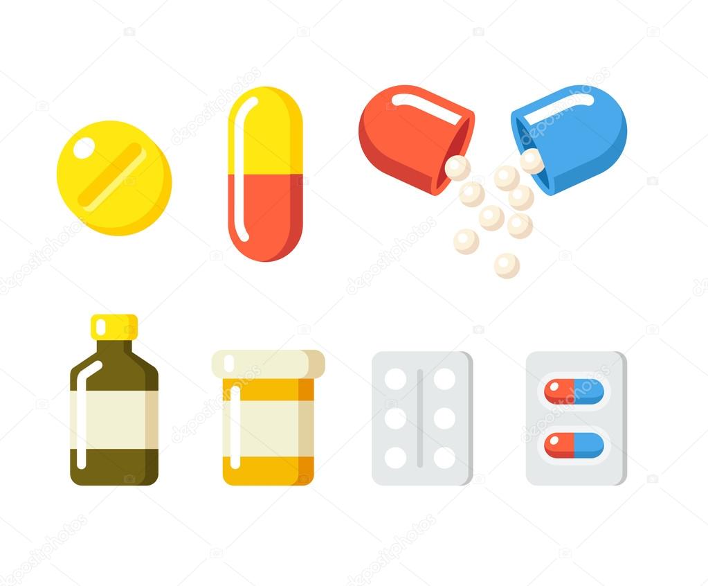 Drugs and pills icons