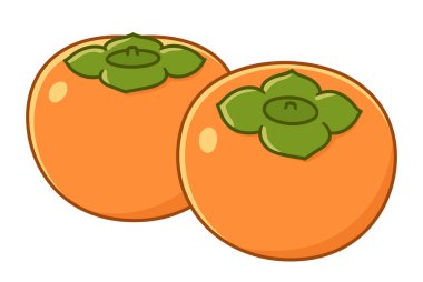 İki karikatür hurma çizimi. Basit vektör clipart illüstrasyonu.