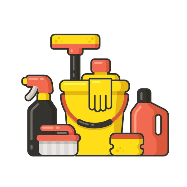 Cleaning supplies — Stock Vector