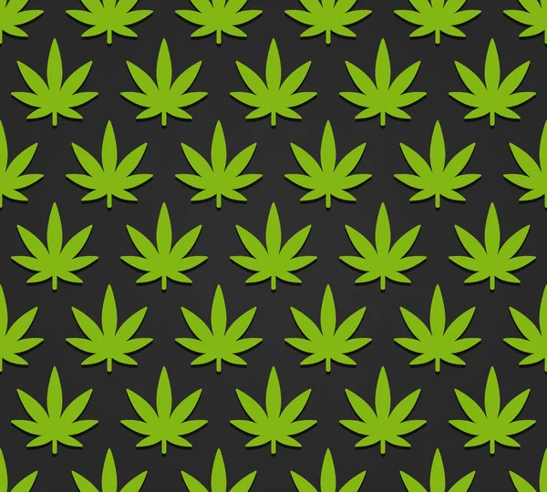 Cannabis bladeren patroon — Stockvector