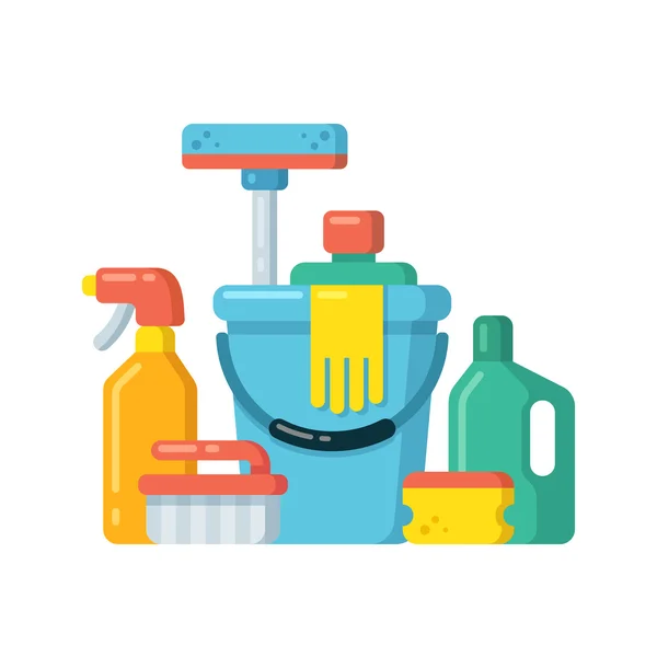 Cleaning supplies — Stock Vector