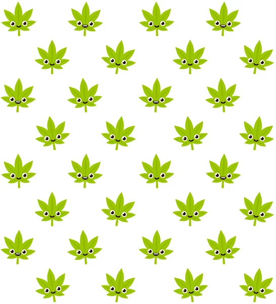 Lindo patrón de cannabis — Vector de stock