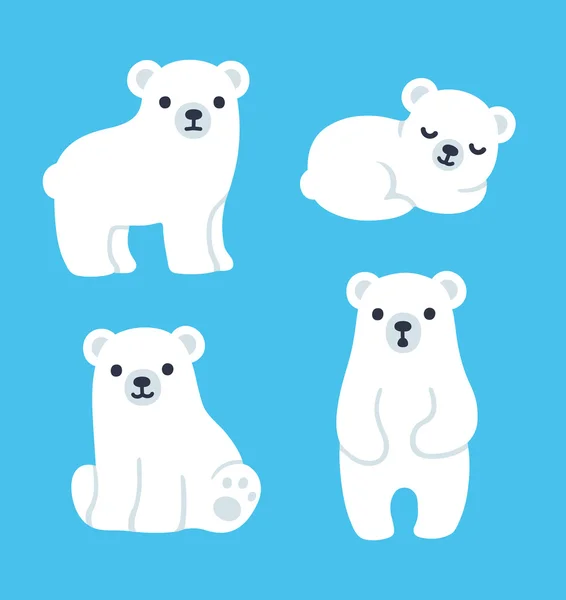 Polar bear welpen — Stockvector