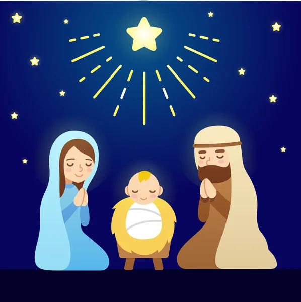 Σκηνή nativity κινουμένων σχεδίων — Διανυσματικό Αρχείο