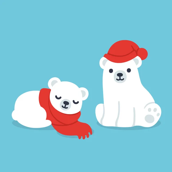 Filhotes de urso polar — Vetor de Stock