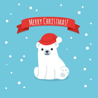 Neşeli Noel şirin kutup ayısı