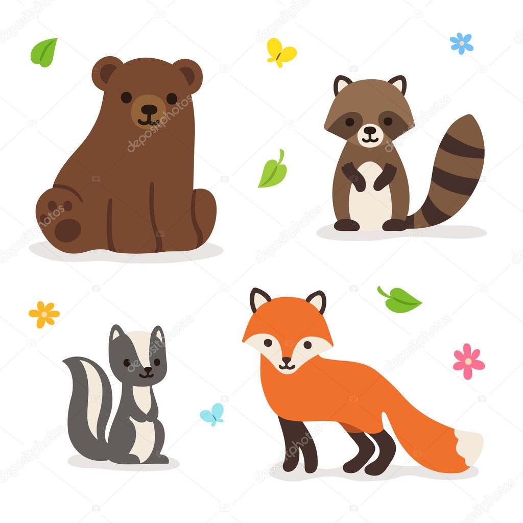 無料イラスト画像 最高のかわいい 森 動物 イラスト