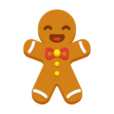Gingerbread man cookie clipart