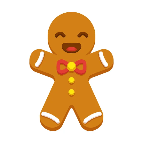 Gingerbread man cookie — Stockvector