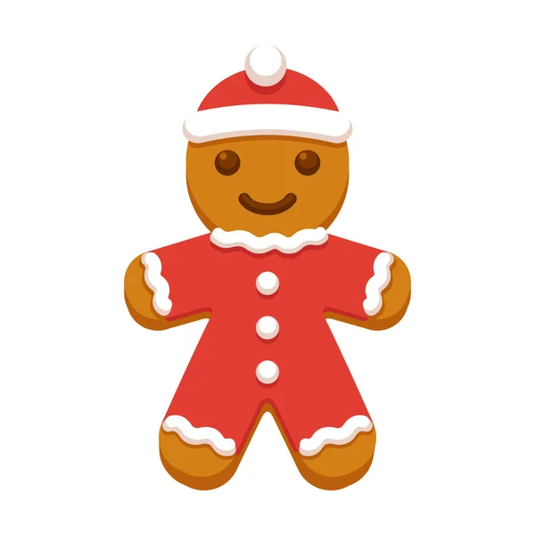 Gingerbread man julen cookie — Stock vektor