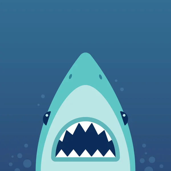 Shark attack illustration — Stock vektor