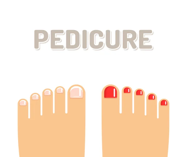Pedicure feet illustration — Stock Vector
