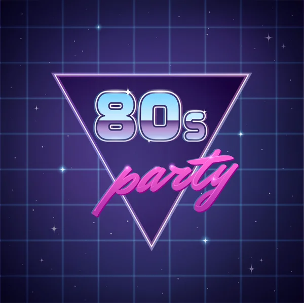 80 年代のパーティーの背景 — ストックベクタ