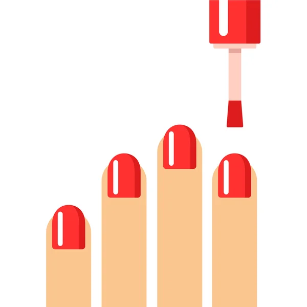 Manicure nagels illustratie — Stockvector