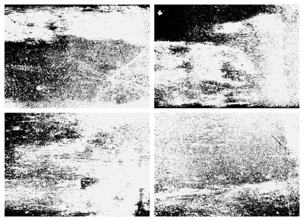 Rusty Surface Texture Set Black White Texture Overlay Texture Rusted — Stock Vector