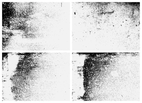 Rusty Surface Texture Set Black White Texture Overlay Texture Rusted — Stock Vector