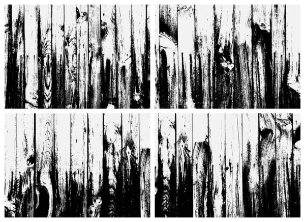 Набор Текстур Досок Черно Белая Текстура Наложение Текстуры Ржавого Металла — стоковый вектор
