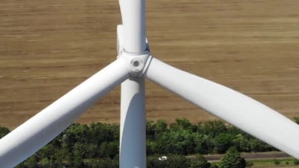 Énergie Propre Renouvelable Énergie Éolienne Turbine Éolienne Tournante Production Énergie — Video