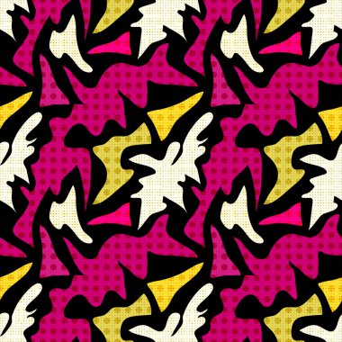 Grunge renkli grafiti seamless modeli