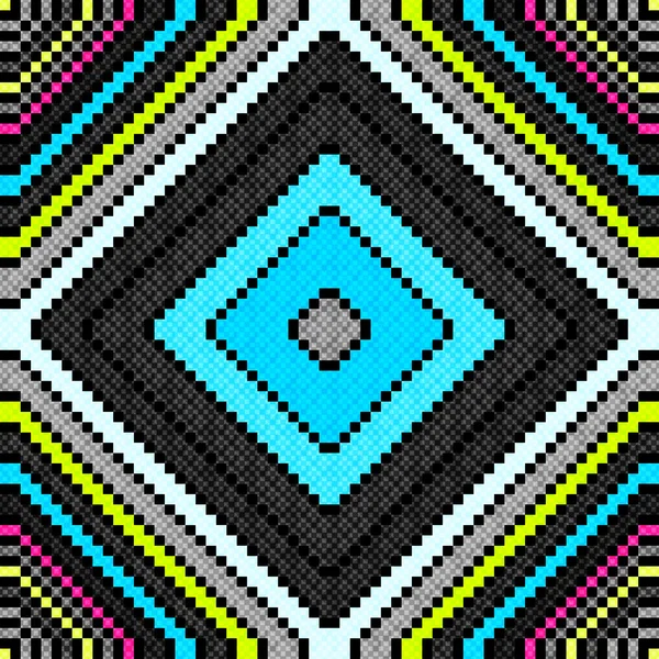 Polígonos de color psicodélico píxeles de fondo geométricos — Archivo Imágenes Vectoriales