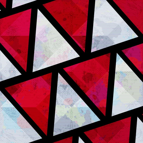 Polígonos patrón geométrico rojo y blanco — Vector de stock