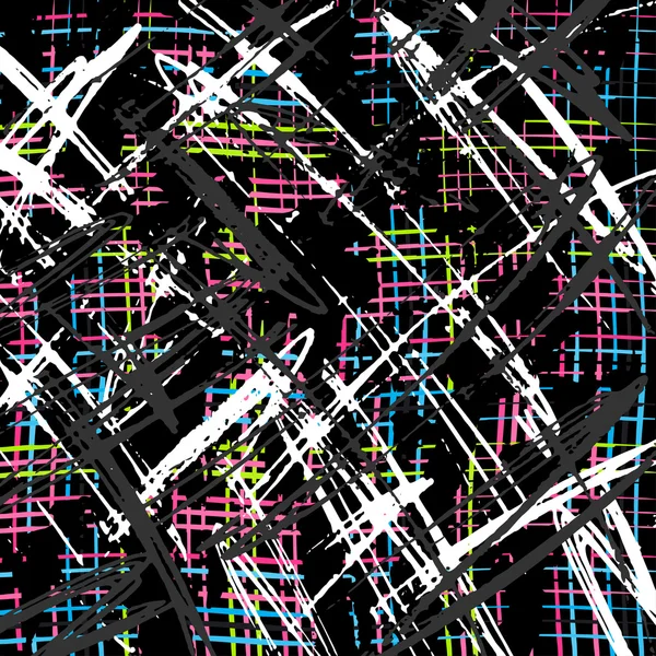 Красивые цветные линии Граффити на черном фоне векторная иллюстрация — стоковый вектор