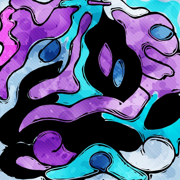 Hermoso color abstracto patrón vector ilustración de graffiti — Archivo Imágenes Vectoriales