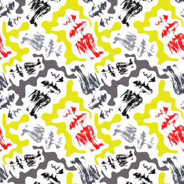 Grafiti parlak Dikişsiz desen beyaz arka plan vektör çizim üzerinde