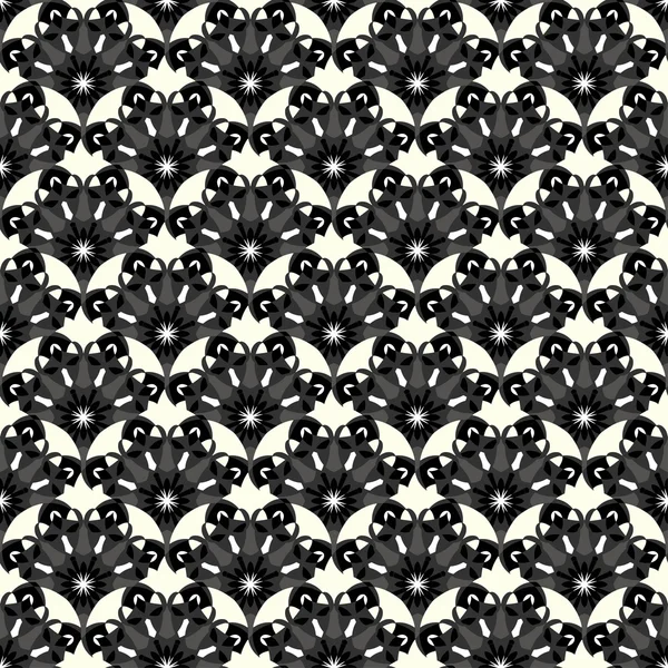 Petit motif tribal monochrome vintage sans couture — Image vectorielle