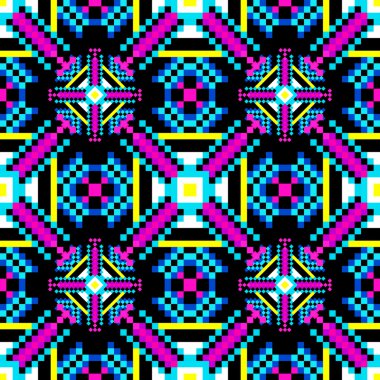 güzel renkli çokgenler geometrik seamless modeli