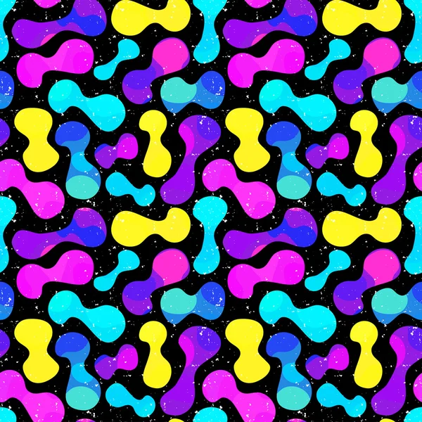 Grafiti soyut geometrik nesneleri siyah bir arka plan üzerinde