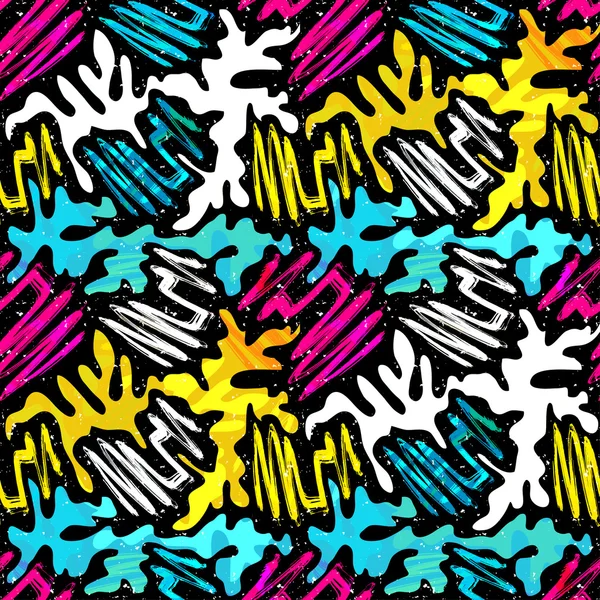 Graffiti de color sin costuras textura vector ilustración — Archivo Imágenes Vectoriales