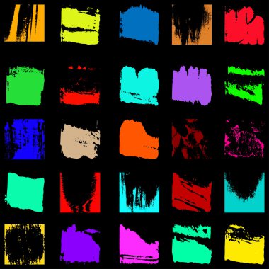 renkli grunge textures grafiti kümesi
