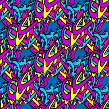 Renkli grafiti sorunsuz doku