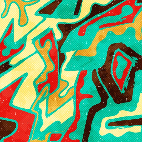 Bella colorato astratto graffiti poligoni vettoriale illustrazione — Vettoriale Stock